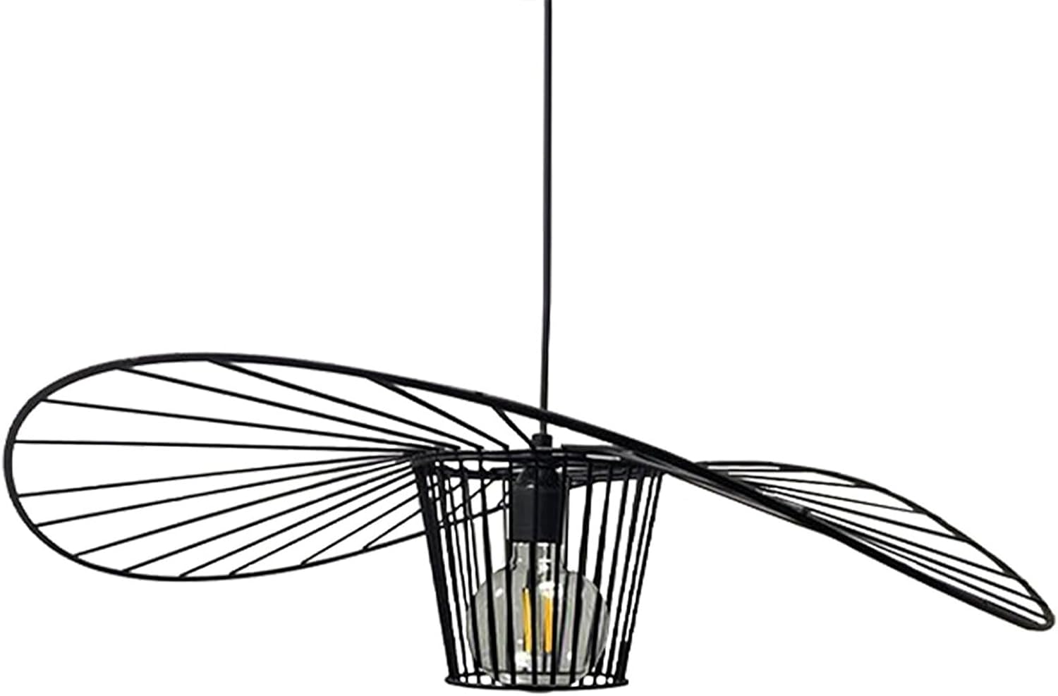 100% Metall bamyum Genova Vertigo Lampe, Hängelampe Schwarz Ø70 cm 1 flammig, Küchenlampe Hängend Schwarz, Lampenschirm Hängelampe Esstisch Wohnzimmer, Pendelleuchte Esstisch Wohnzimmer, Lampe Vertigo