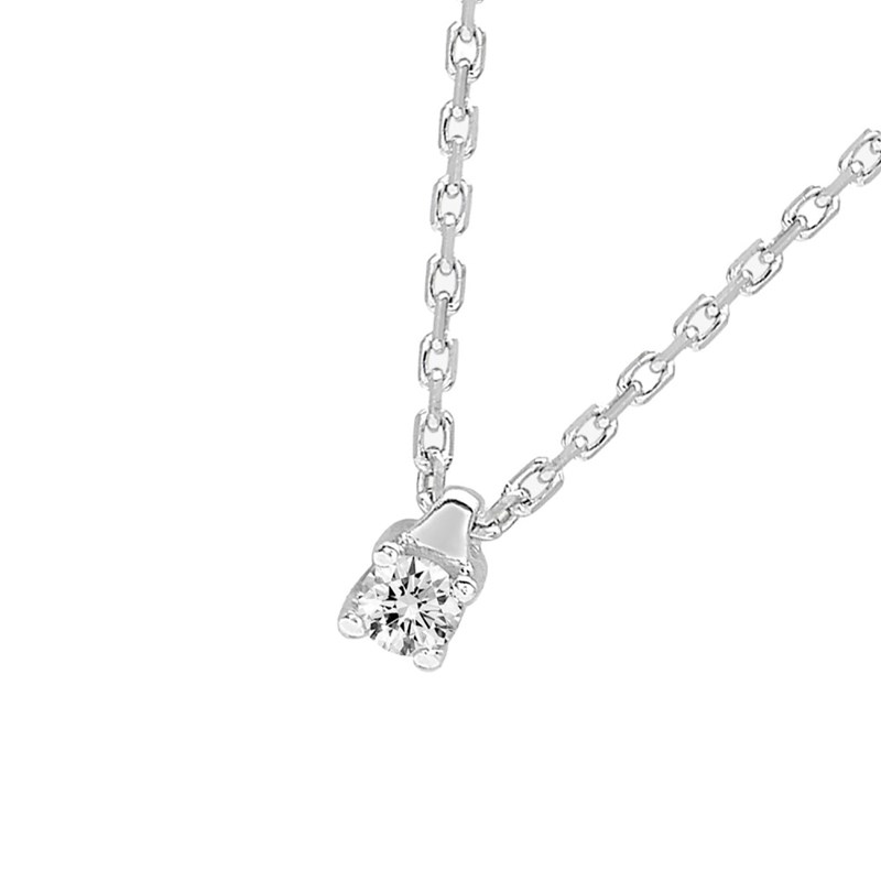 Collier Femme - Or 18 Carats - Diamant 0,04 Carats - Longueur : 42 cm