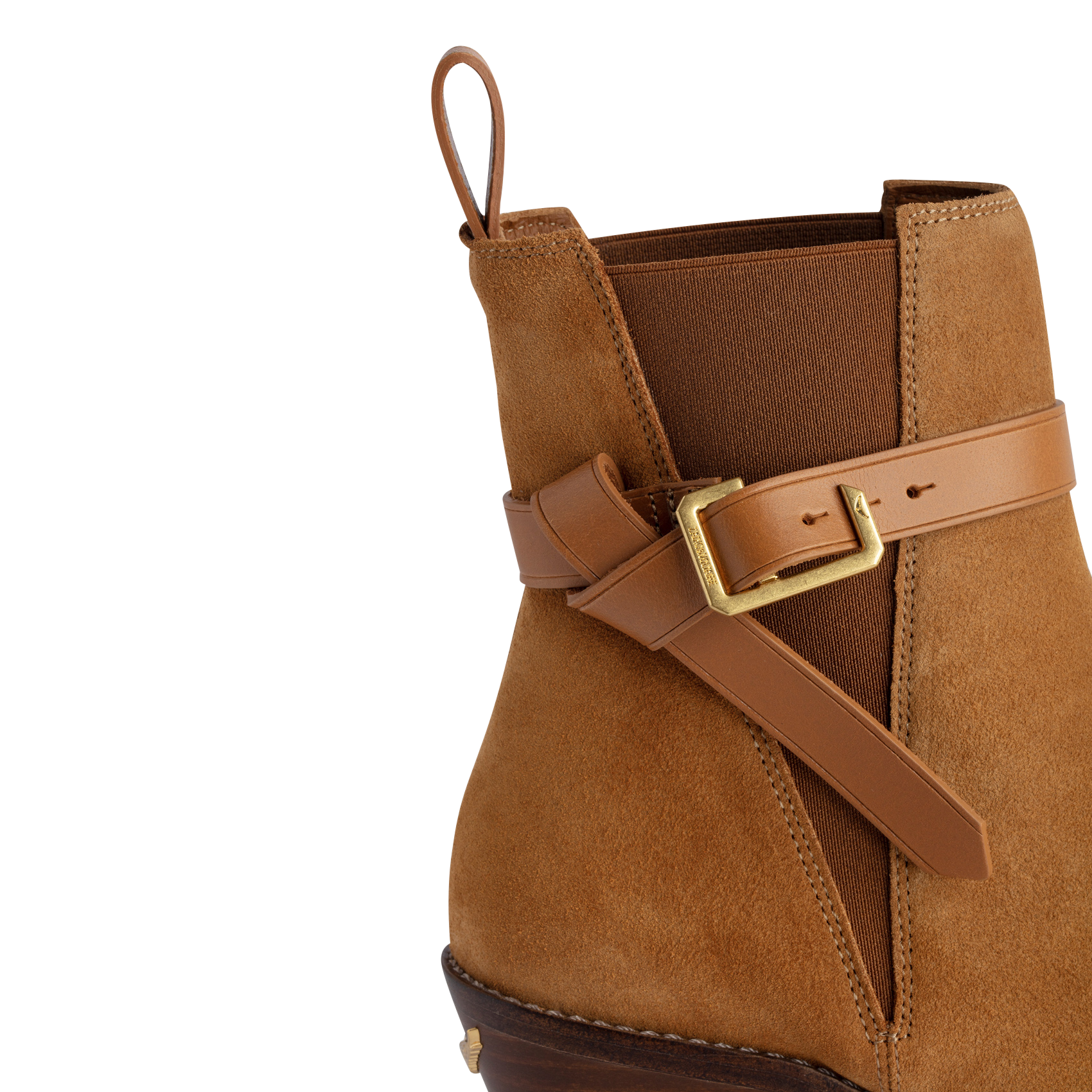 TYLER CECILIA - Bottines à talons en cuir velours| Marron
