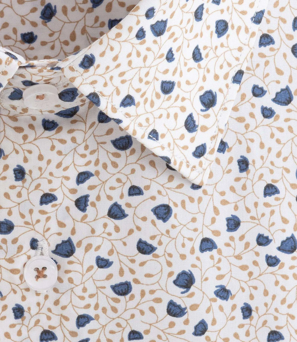 Chemise à imprimé floral jaune 
