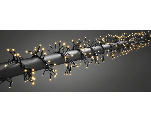 Konstsmide LED-clusterlichtketting, 8,60 m + 5 m aansluitdraad, 1152 LED's, amberkleur, inclusief controller met 8 functies