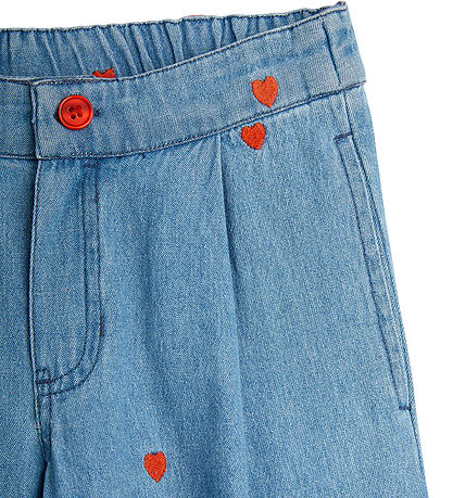 Mini Rodini Jeans - Blau m. Herzen