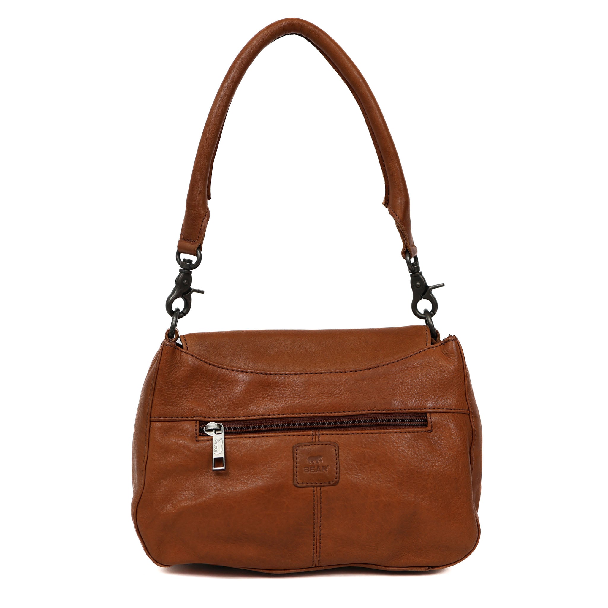 Hand-/schoudertasje met flap 'Fenna' cognac COGNAC