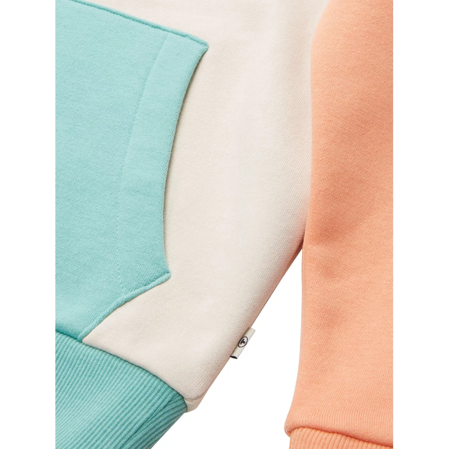 TOM TAILOR Hoodie Colorblock Dusty Green