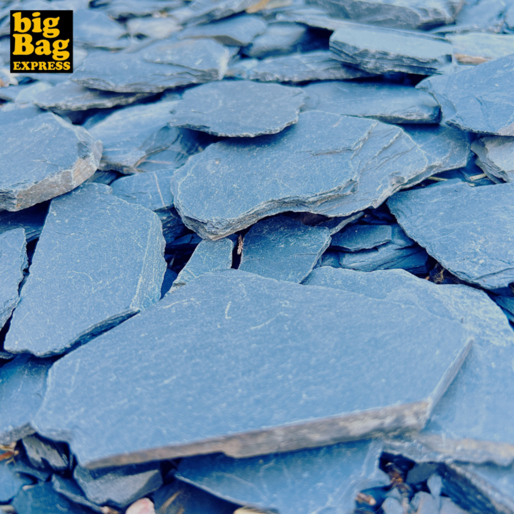Big Bag de 1m³ (+/- 1500kg) Paillage Minéral Paillettes Ardoise Noire ø 30/80 mm - Livraison PREMIUM