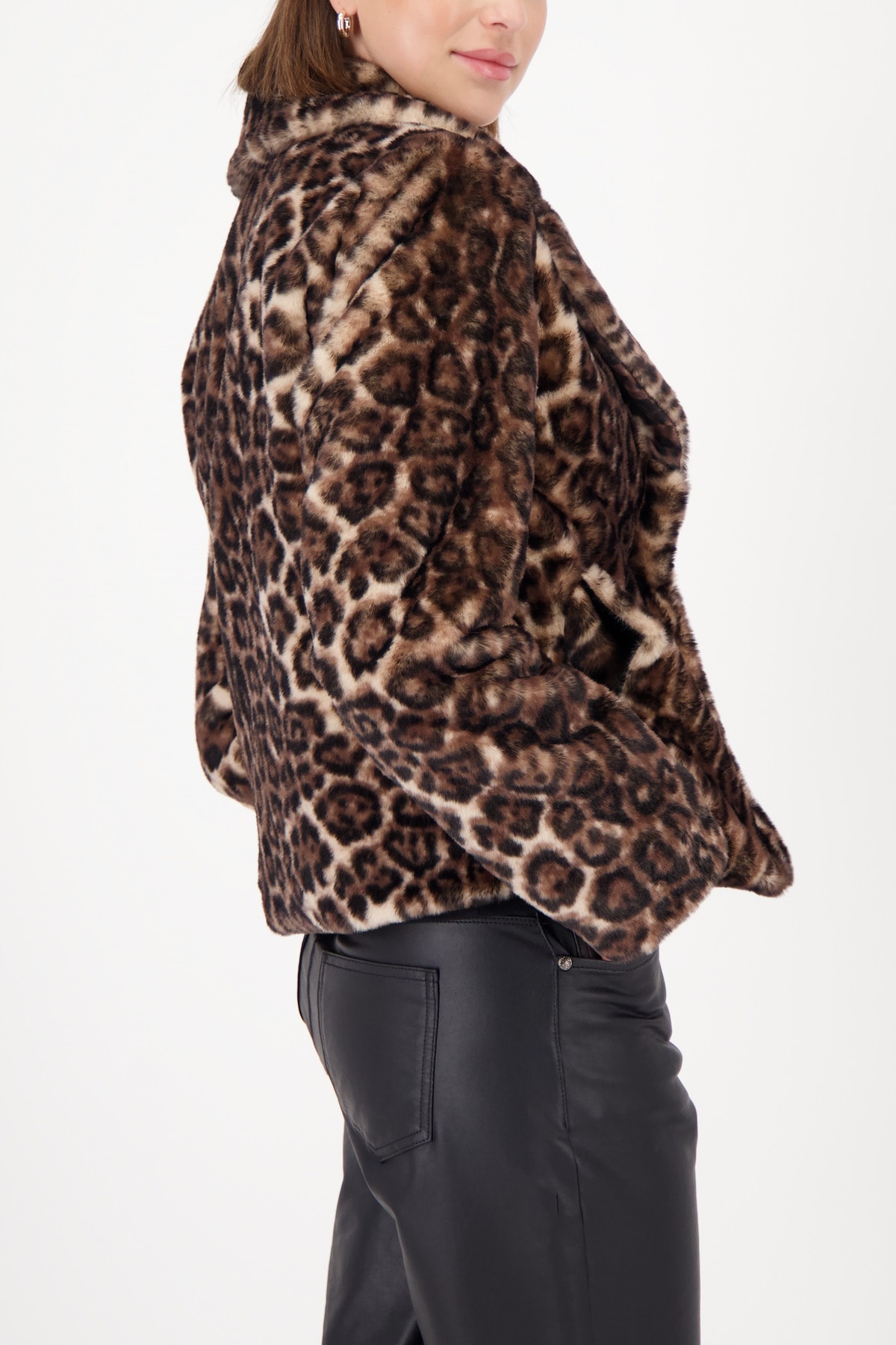 Monari Fellimitatjacke ohne Kapuze Regular fit mit Reverskragen