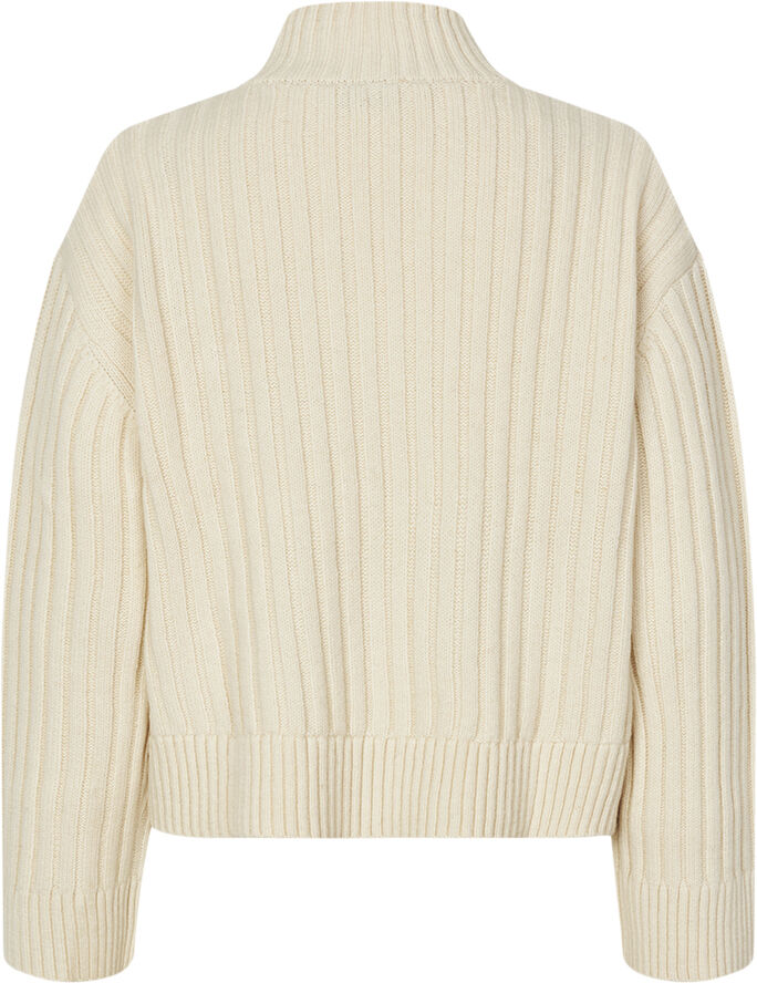 Modström FultonMD Wool rib t-neck Summer sand