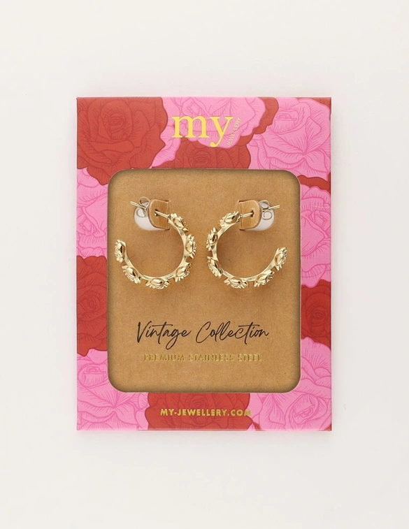 My Jewellery Vintage oorringen met rozen MJ11266