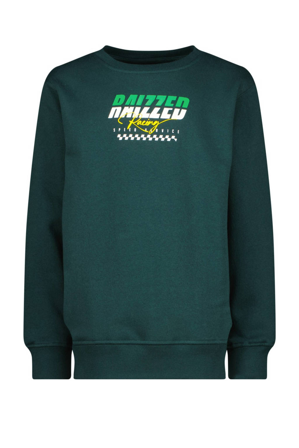 Raizzed sweater Sandane met logo donkergroen