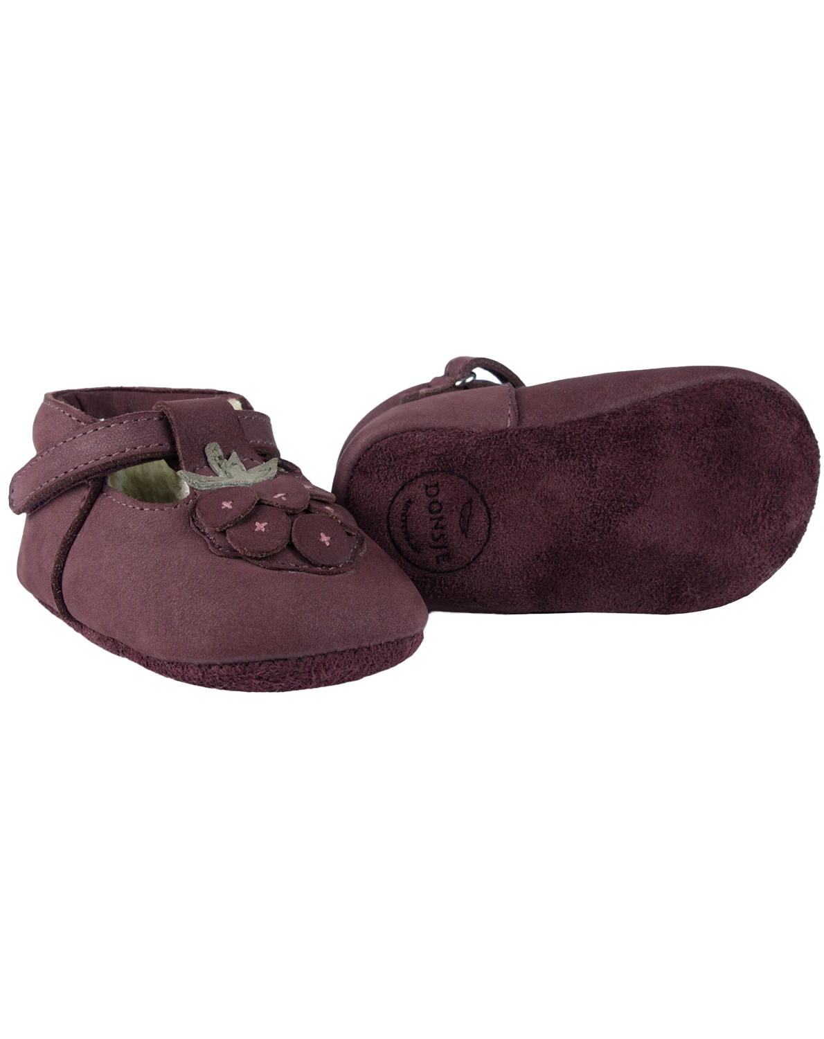 Krabbelschuhe CARLIE - RASPBERRY gefüttert in berry red