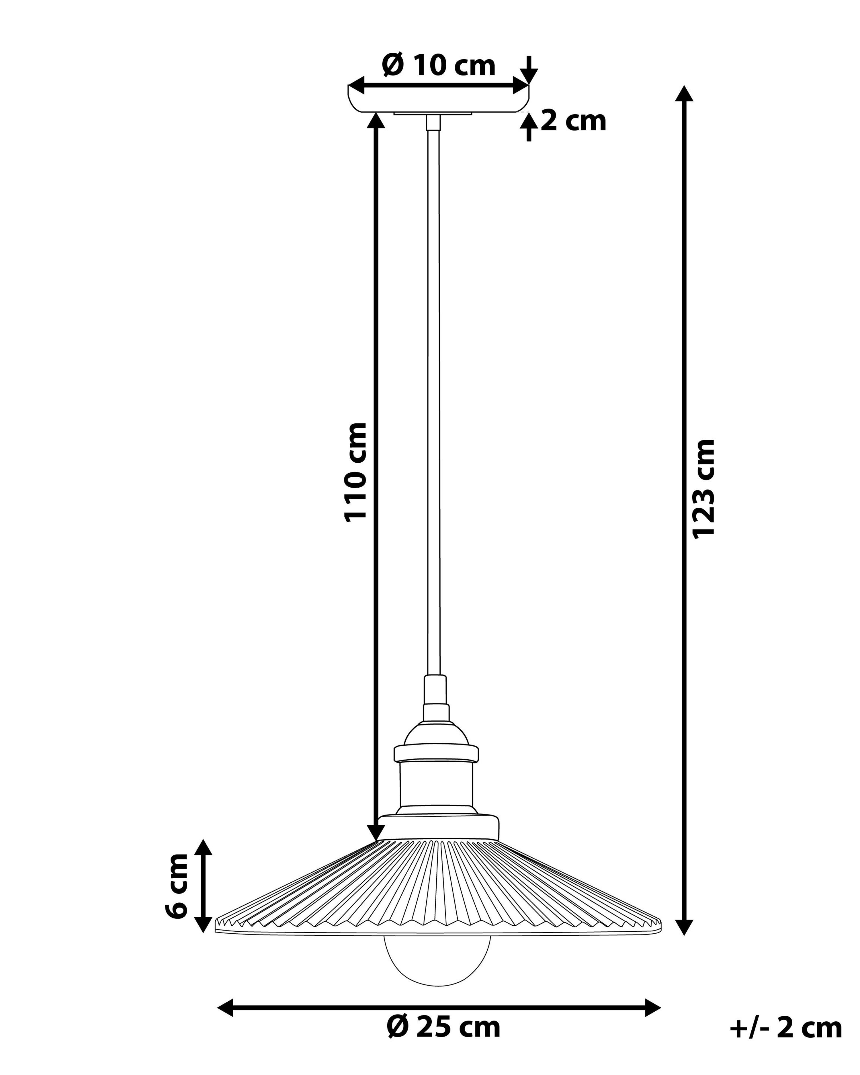 Hanglamp CURONE Glas Koper