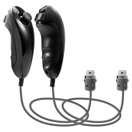 Nintendo Wii U / Wii Mini / Wii Game Controller Nunchuk Joystick mit Verbindungskabel - Schwarz