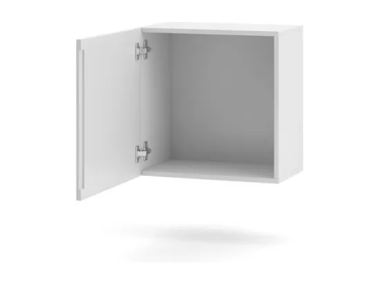 Petit meuble de rangement suspendu NEVER – 50 cm – Blanc brillant – 1 niche – Design moderne