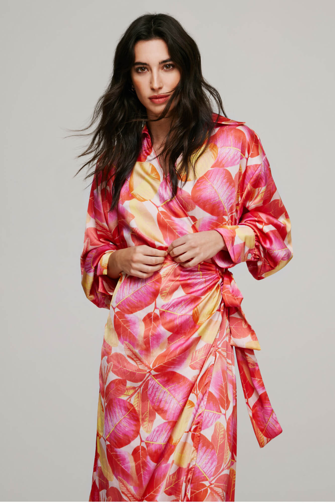 Vestido fluido Lazada - Laranja
