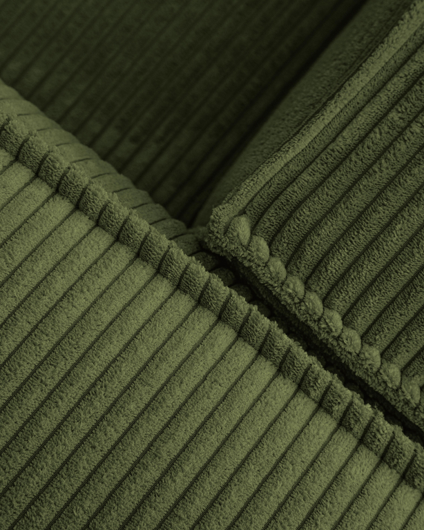 Kave Home Blok 3-zits bank green corduroy