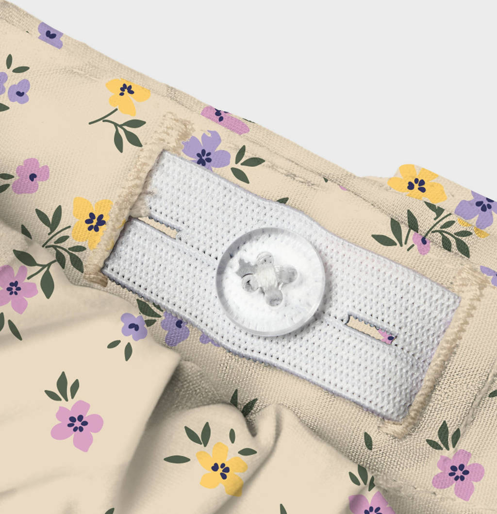 NAME IT skort NMFVINAYA met all over print en volant ecru/lila/geel