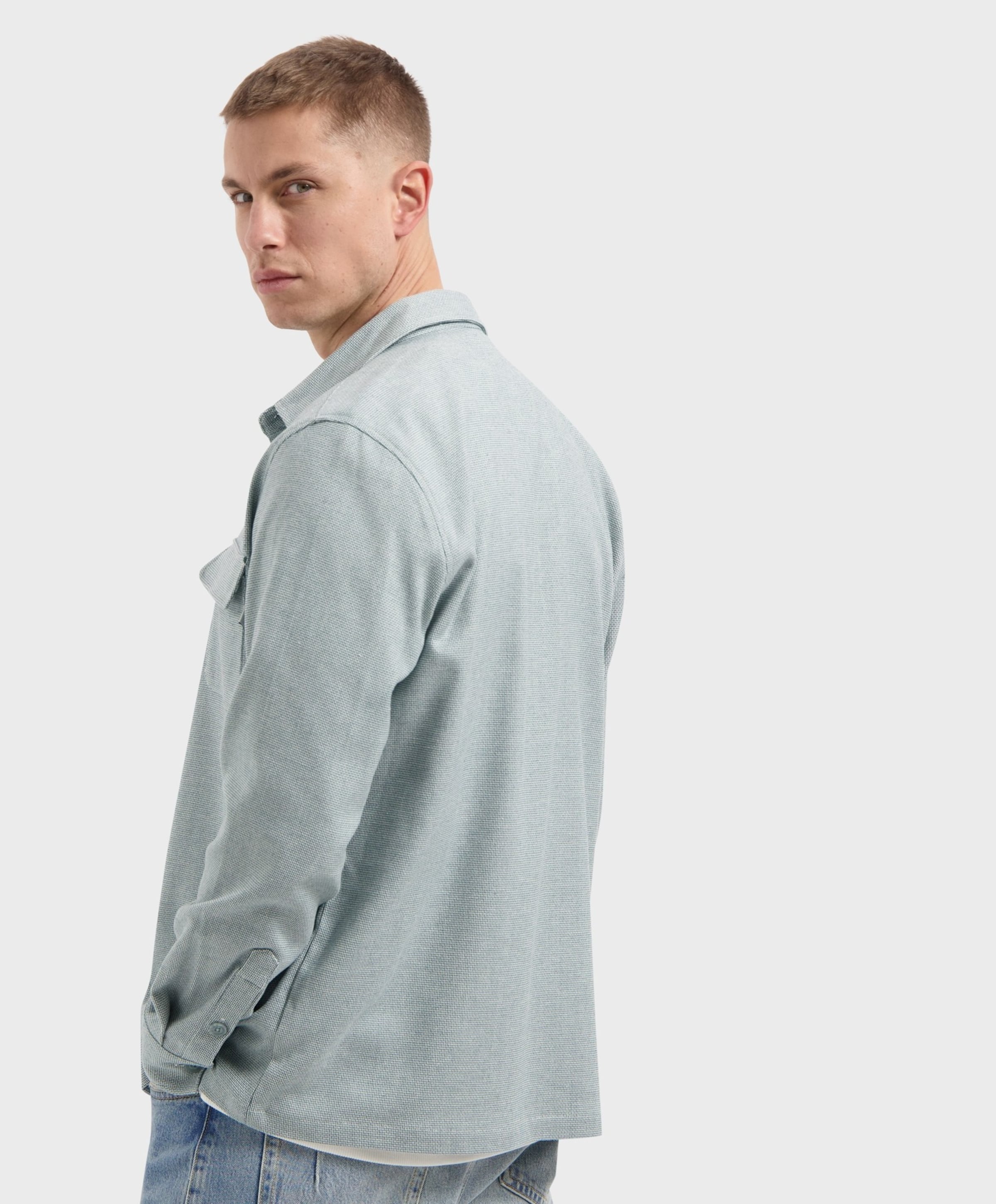 Law of the Sea Heren overshirt groen