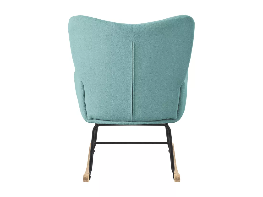 ML-Design Fauteuil à Bascule Sauge, avec Housse en Tissu Éponge, Structure en Acier à Coucher