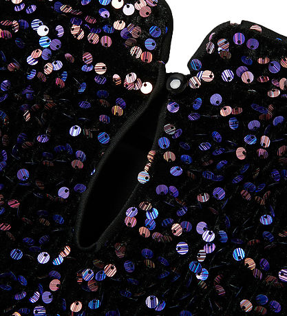 Name It Bluse - NkfRunica - Blåck/Purple Opulence m. Palietter