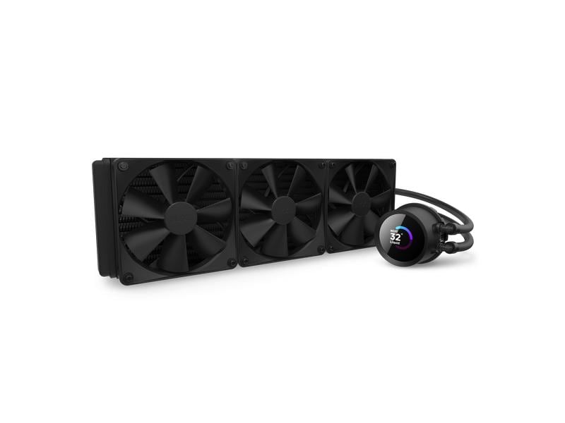 NZXT Wasserkühlung Kraken 360 Schwarz Wasserkühler für Intel und AMD Prozessorsockel mit LCD-Anzeige
