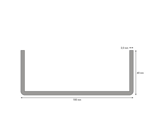 Knauf UA verstevigingsprofiel 2600 x 100 x 40 mm