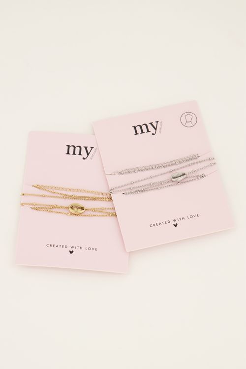 Souvenir belly chain met schelp