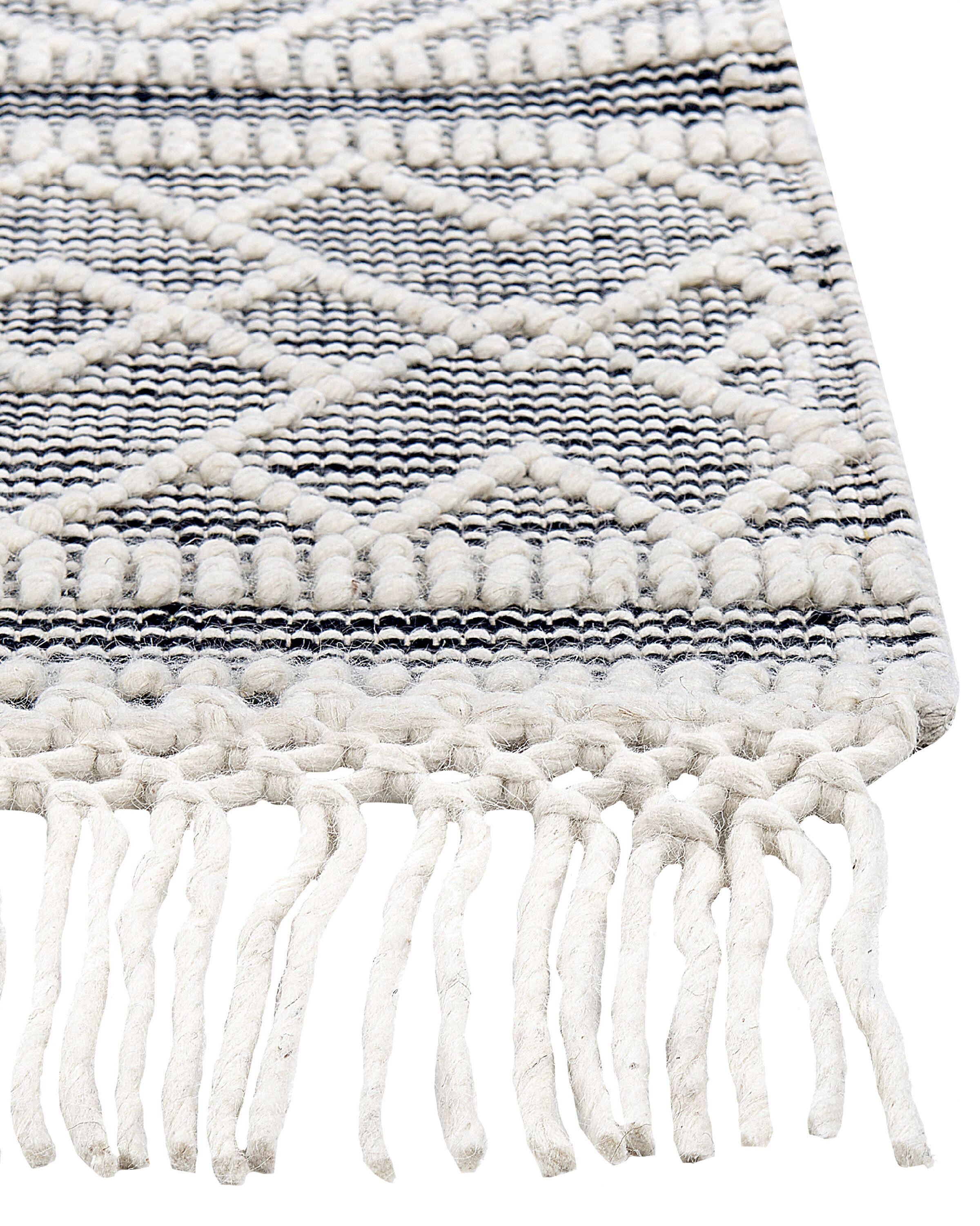 Vloerkleed TOPRAKKALE Grijs 160 x 230 cm Wol