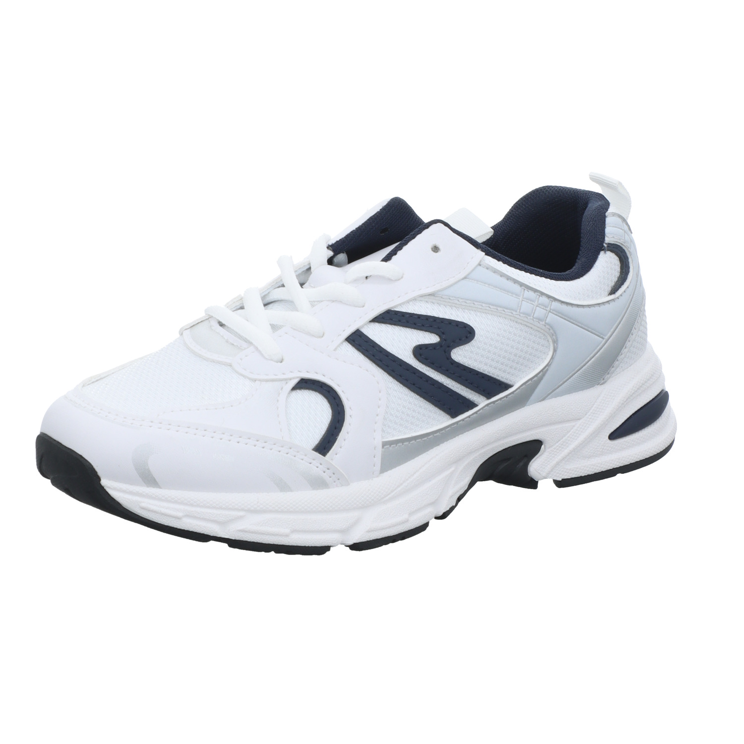 Sneakers Damen-Sneaker Weiß-Blau-Silber-Grau