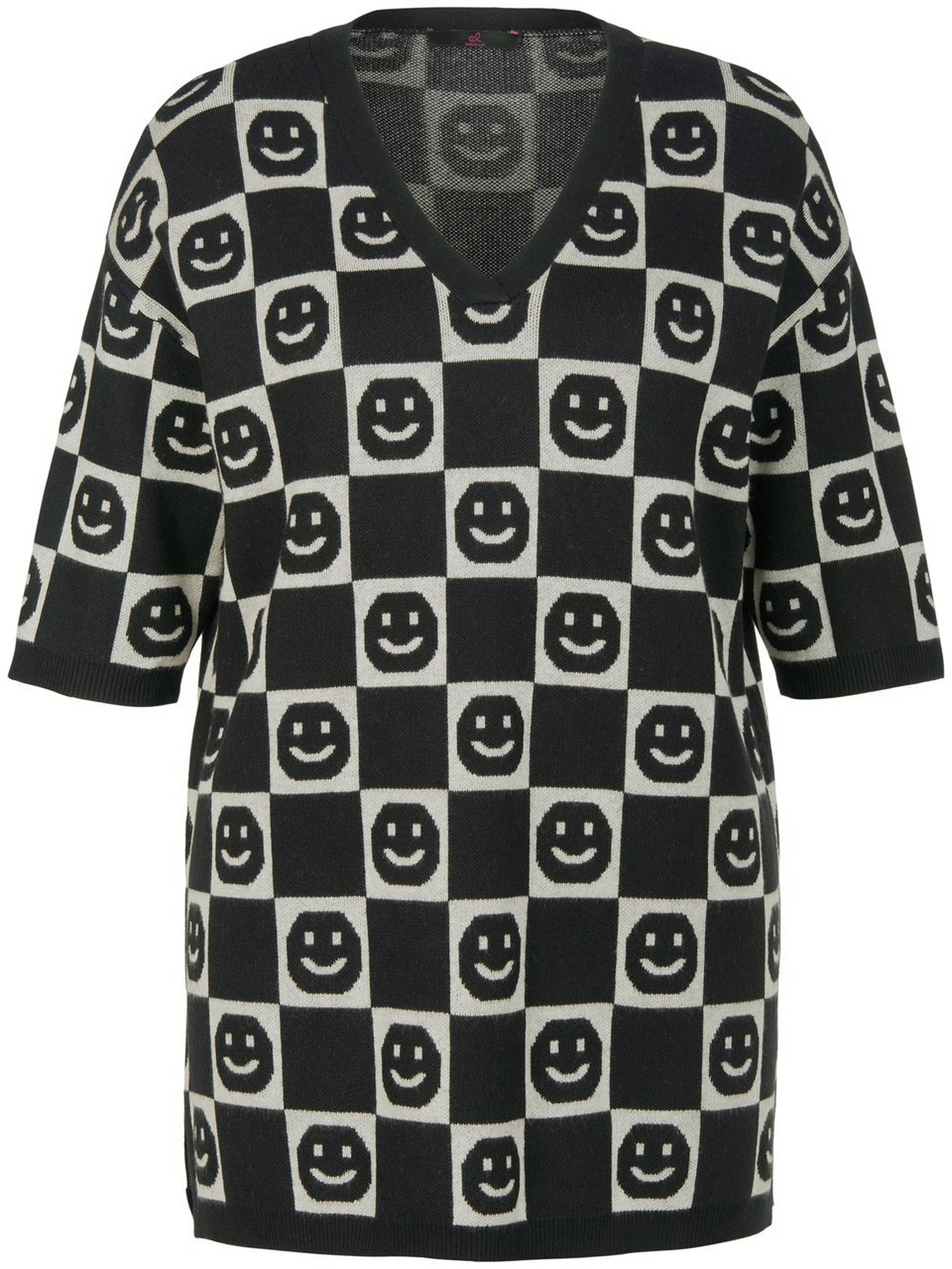 V-Pullover mit langem 1/2-Arm