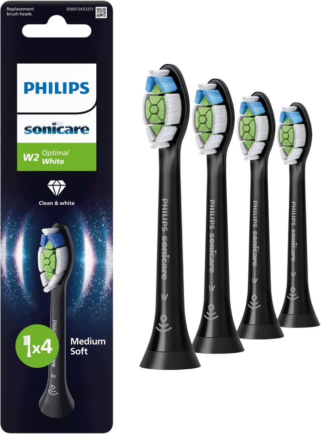 Philips Sonicare W2 Optimal tandbørstehoved HX6064/88 (sort)