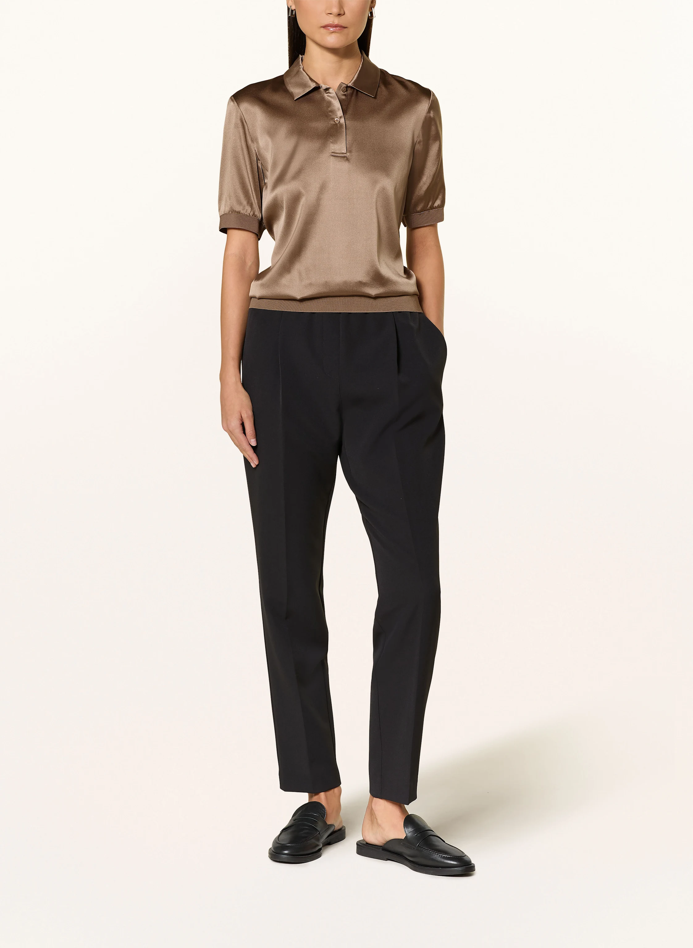 van Laack Satin-Poloshirt VL-LUNIA-XX aus Seide