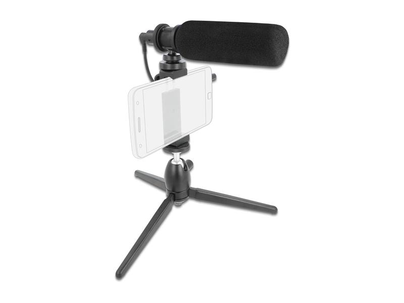 Delock Mikrofon Vlog Shotgun Set für Smartphones und DSLR K Delock Vlog Shotgun Mikrofon Set für Smartphones und DSLR Kameras