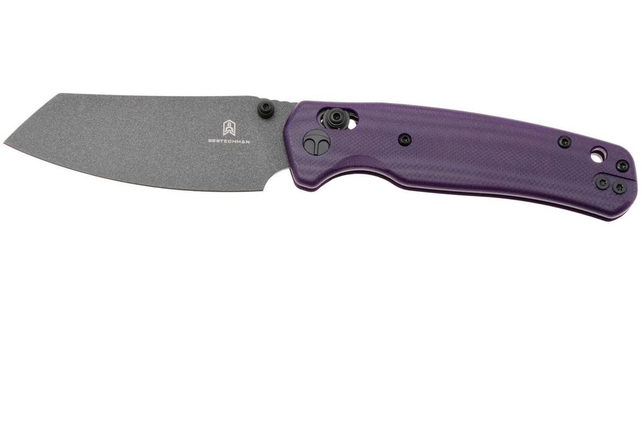Bestechman Cicada's Wing BMK06B Coated 10Cr15MoV, Purple G10, zakmes
