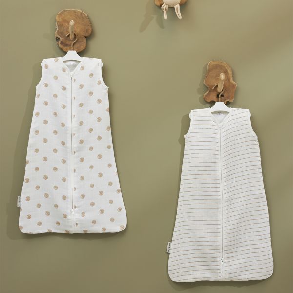 Meyco Baby Hydrofiele Slaapzak  – 70 cm – Stripe Sand