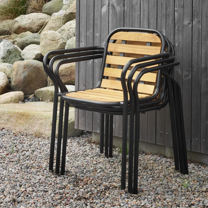 Normann Copenhagen - Vig Outdoor Armlehnstuhl, dunkelgrün
