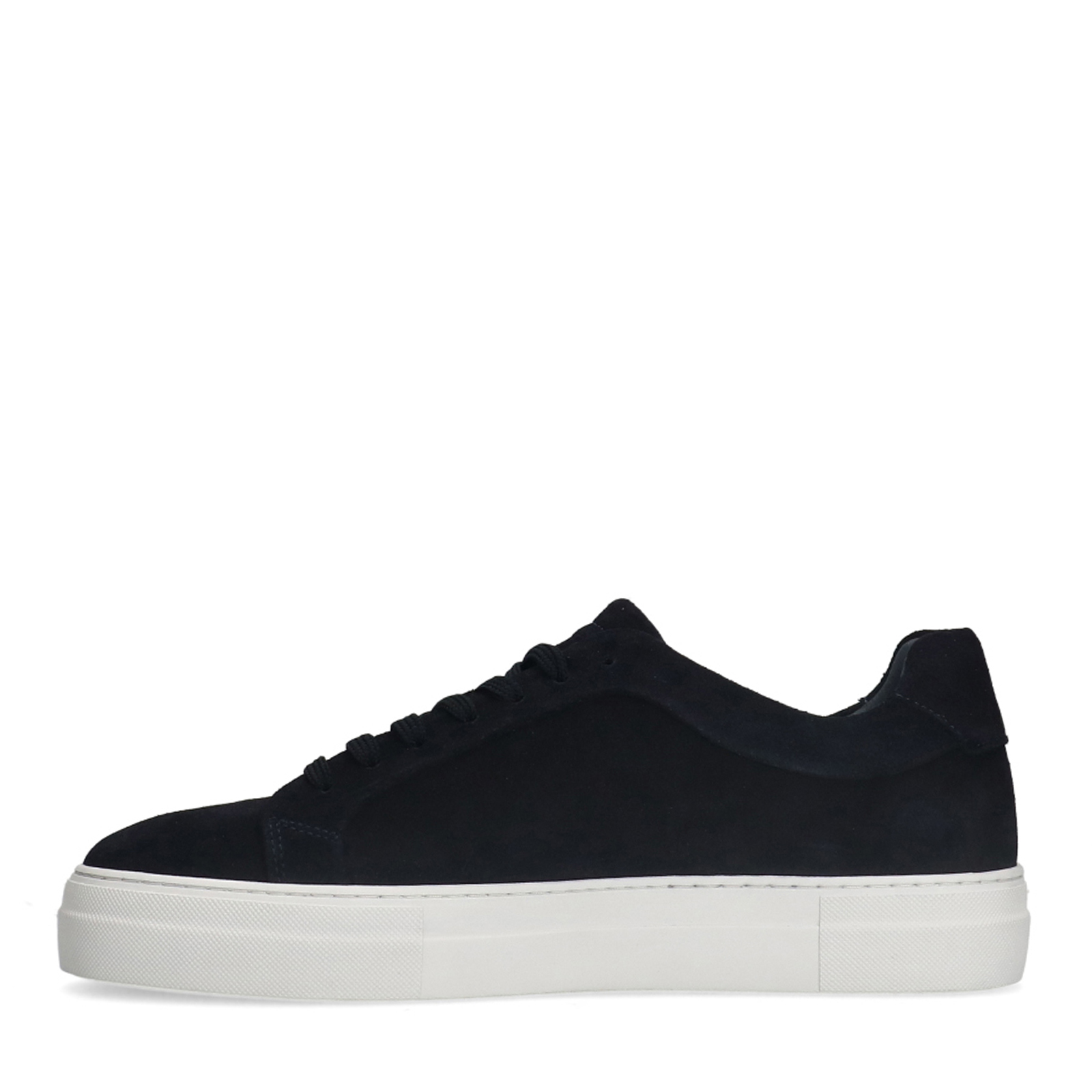 Donkerblauwe suède sneakers