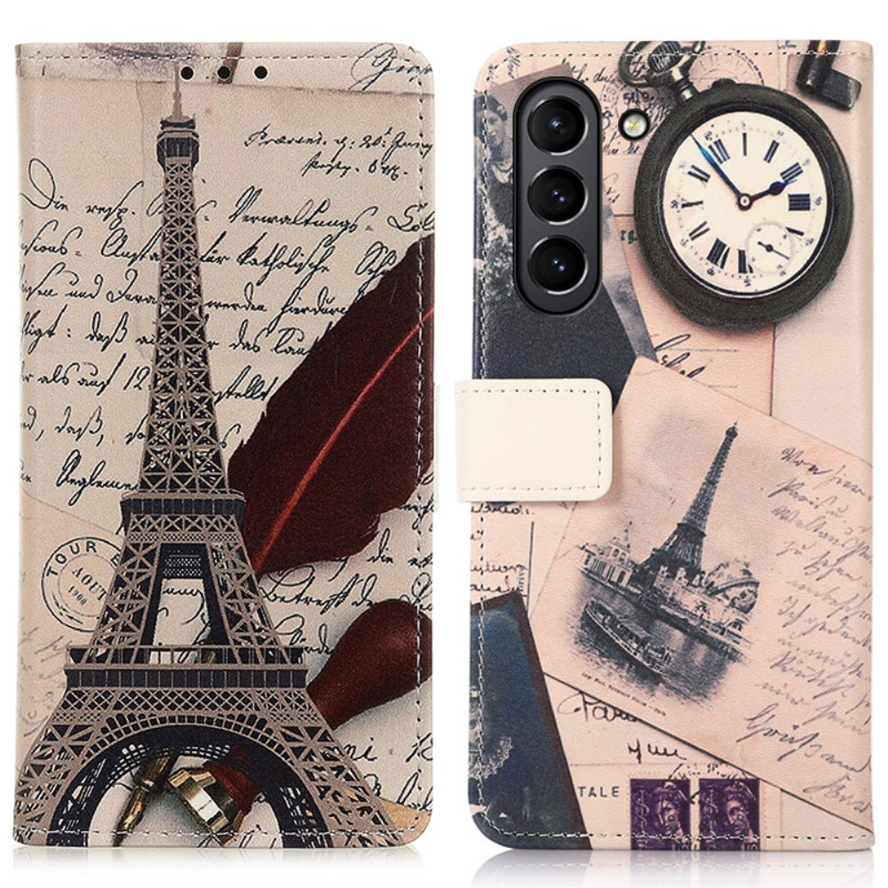 Samsung Galaxy S21 FE 5G Leder Tasche mit Kartenfach Paris Eiffelturm