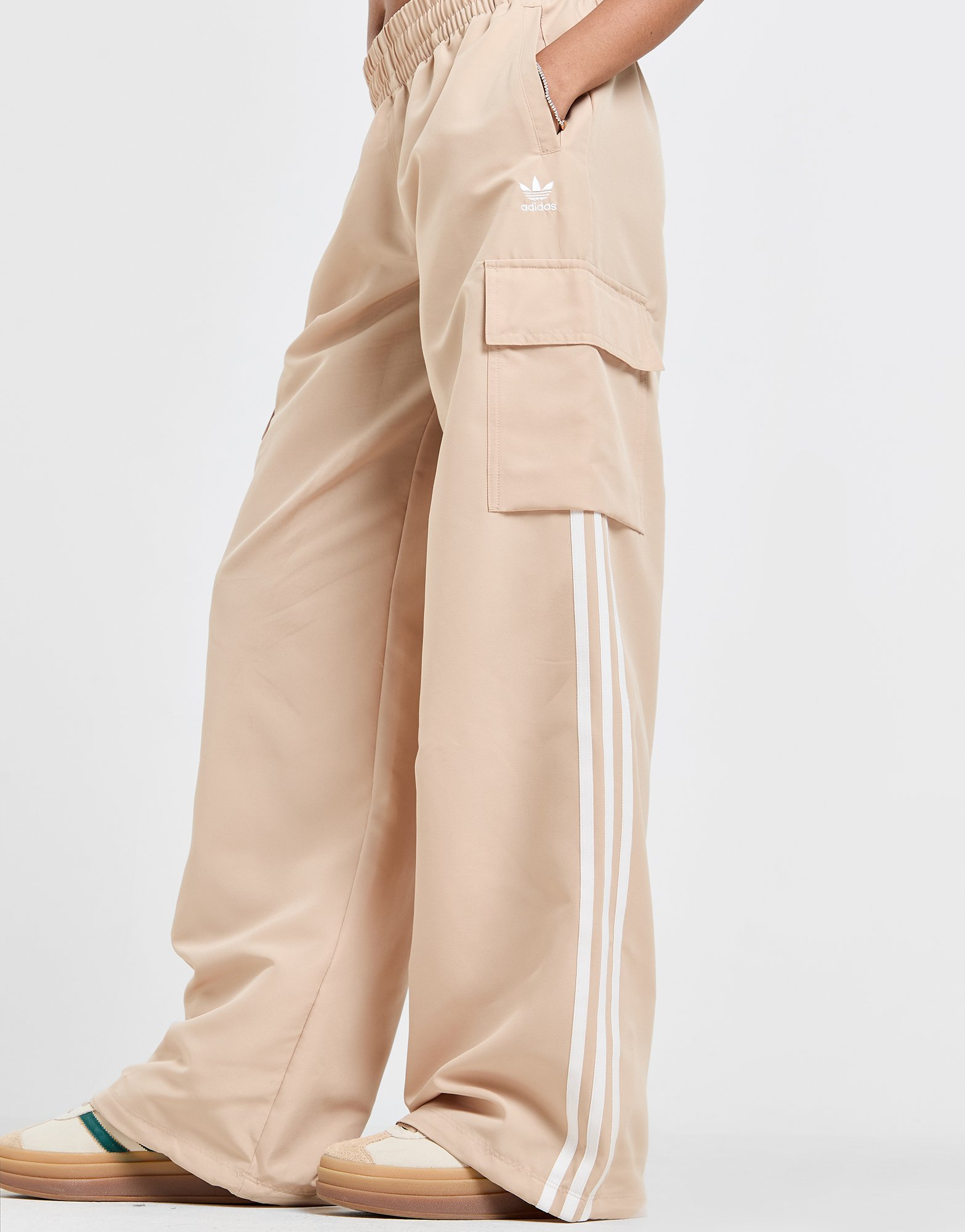 adidas Originals Pantalon Cargo Wide Leg 3 bandes Femme