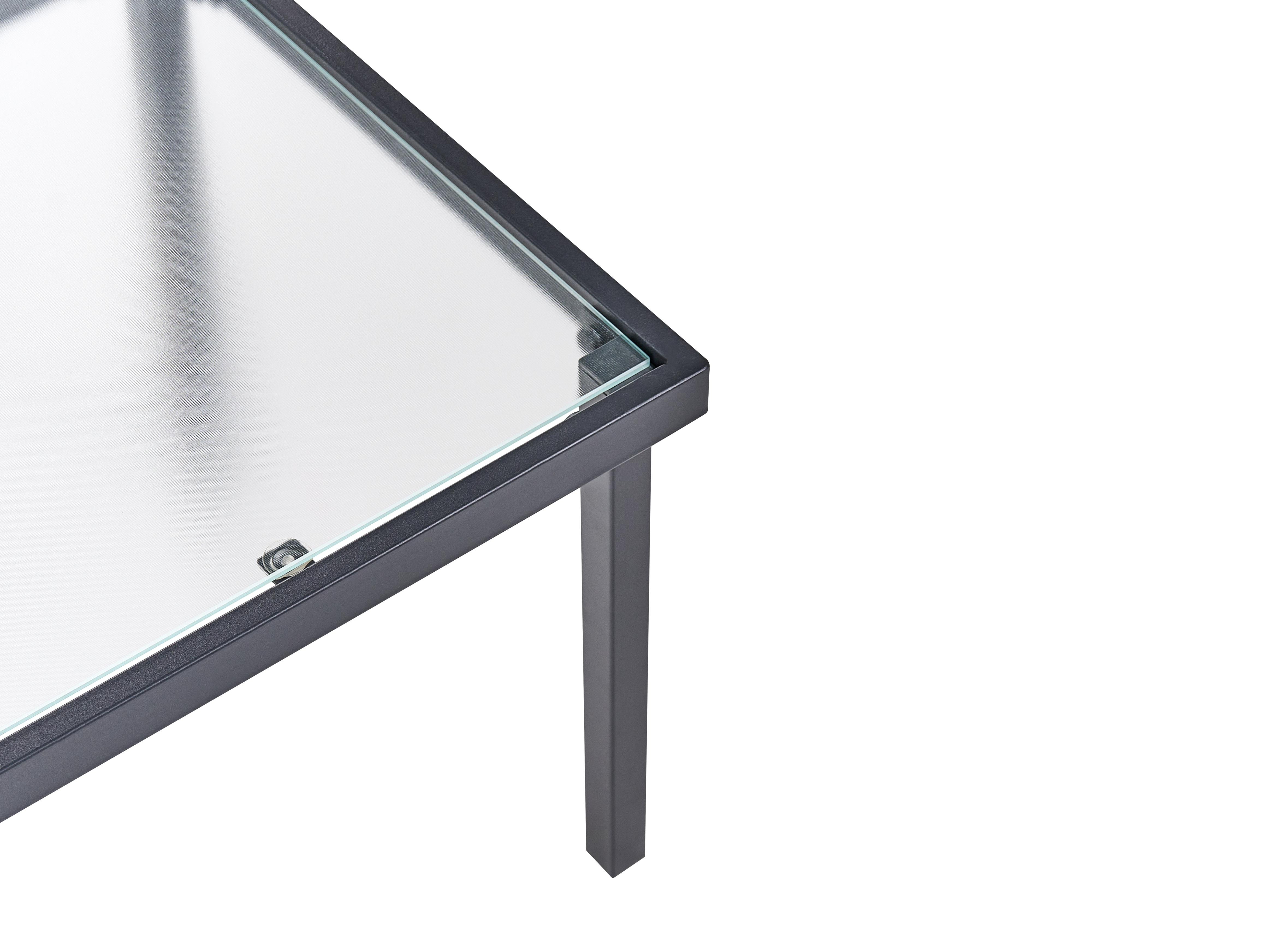 Loungeset met tafel 4-zits TAVOLETO Metaal Donkergrijs