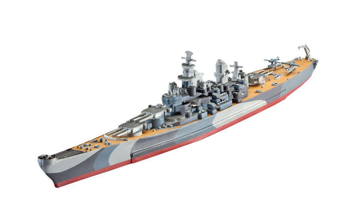 Bausatz USS Missouri 1:1200Kunststoff Modellbausatz