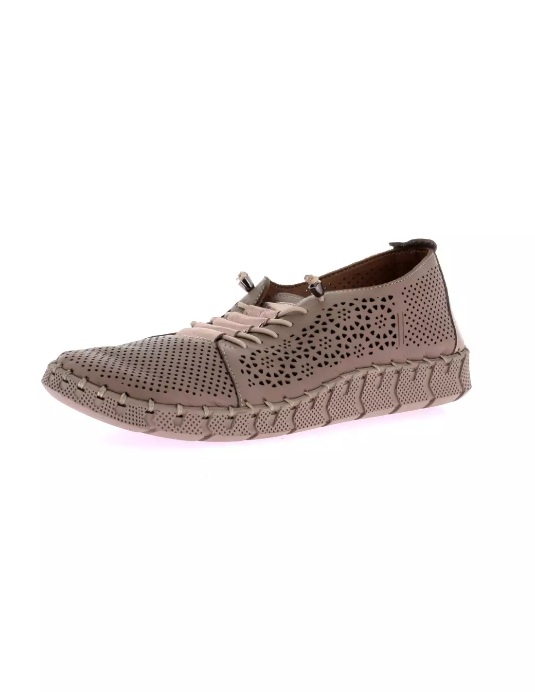 SOFT & FLEX HY2041 - Derbies, richelieus & trotteurs TAUPE/GOLDPLATINE