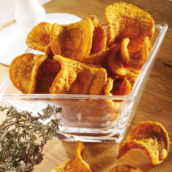 Chips de carotte au thym bio sans sel ajouté