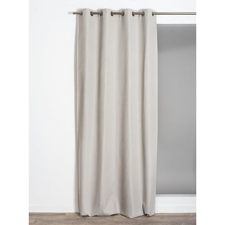 Rideau occultant Midnight blanc lin L.260 x l.130 cm