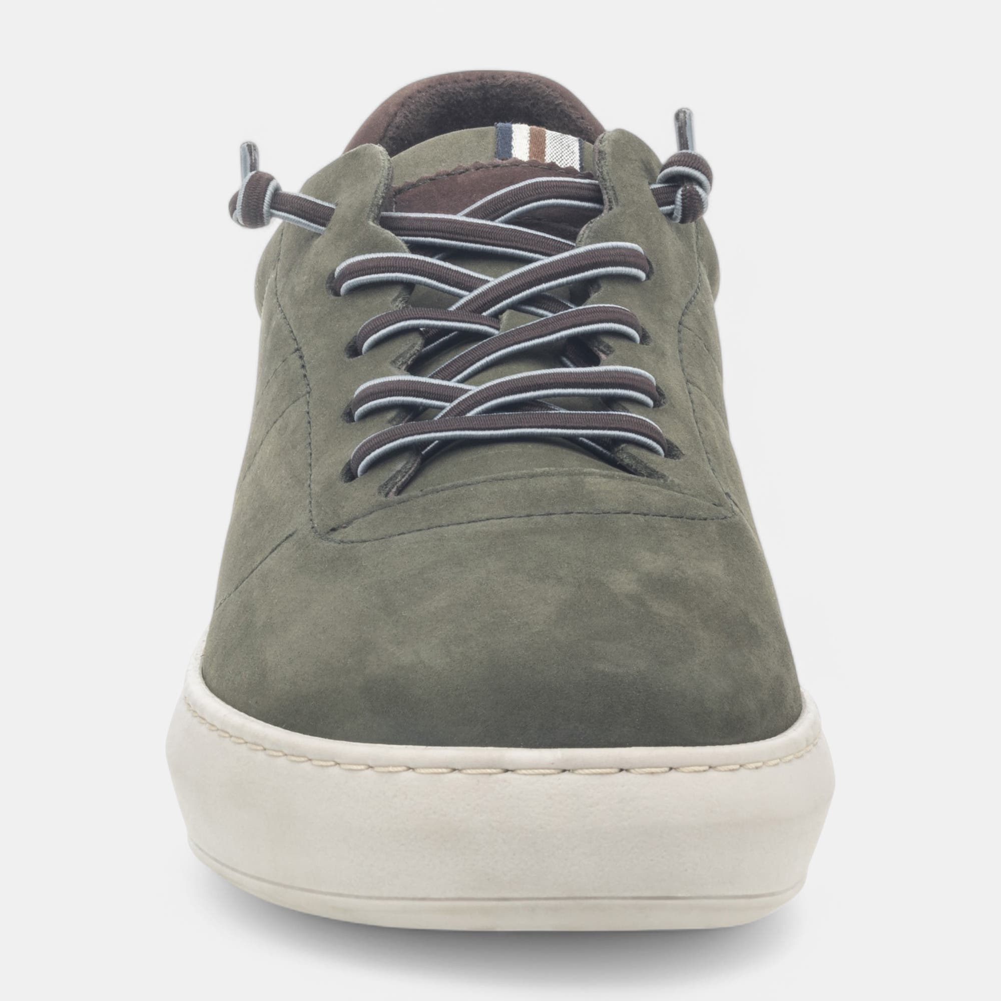 Baskets basses Homme en cuir kaki