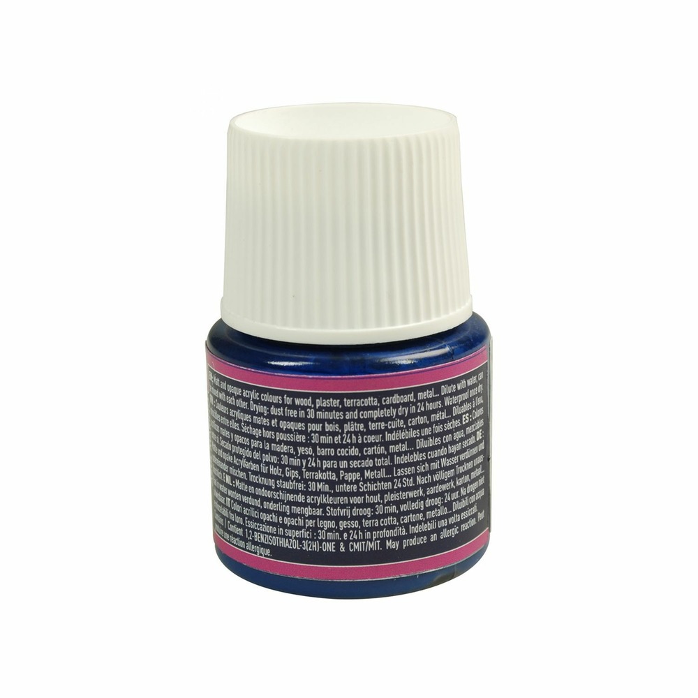 Peinture acrylique opaque mate - bleu marine - 45 ml
