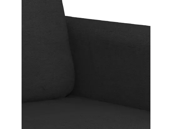 Ensemble de canapés 4 pièces avec coussins Noir Tissu