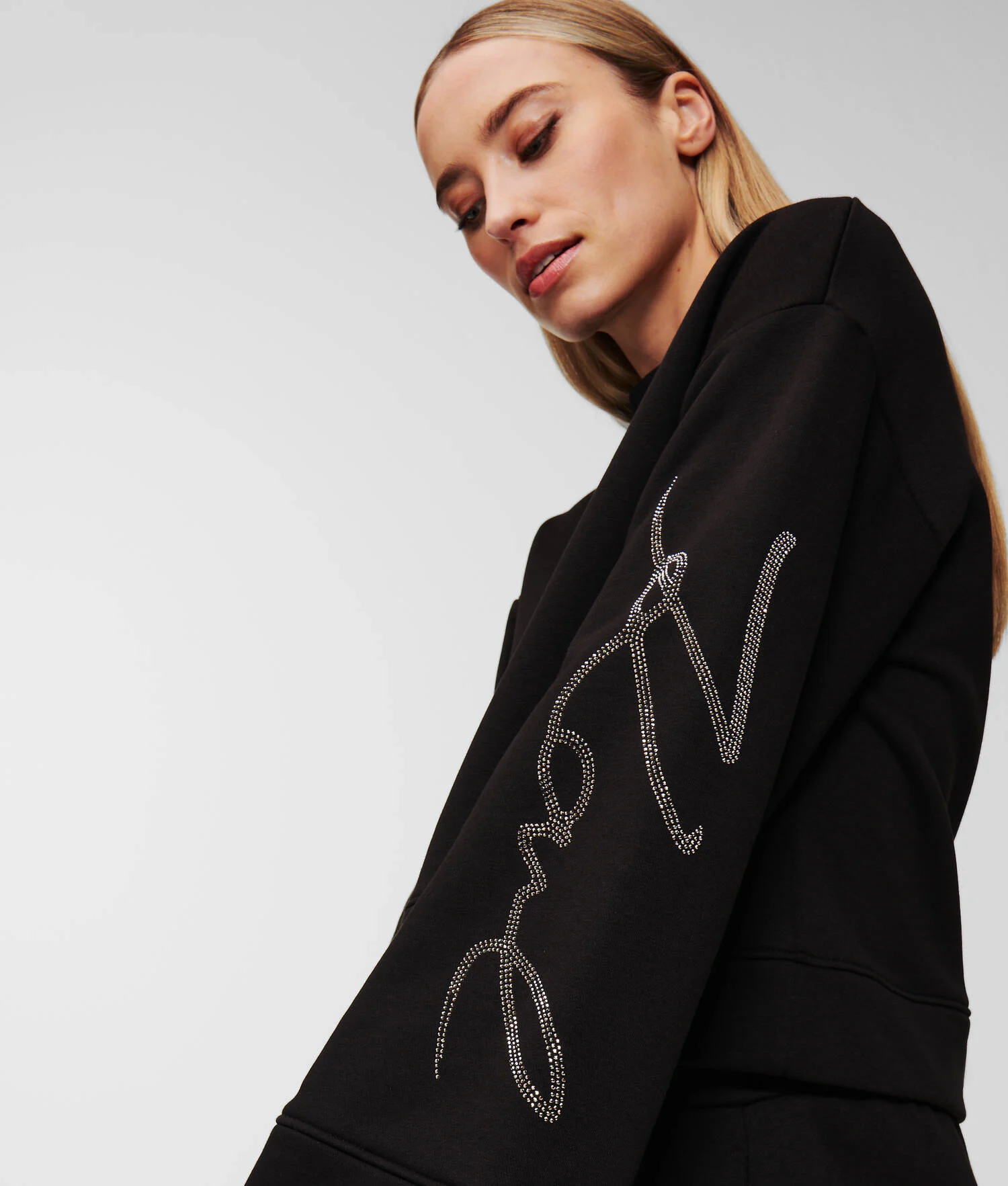 SWEAT-SHIRT KARL SIGNATURE À STRASS