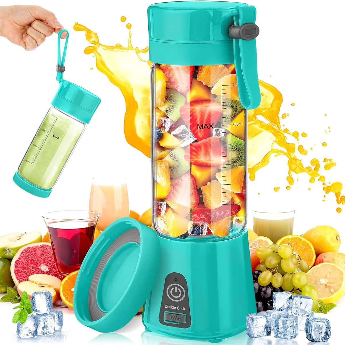 Blender électrique Smoothie 0,4L avec USB rechargeable bleu Vendos85
