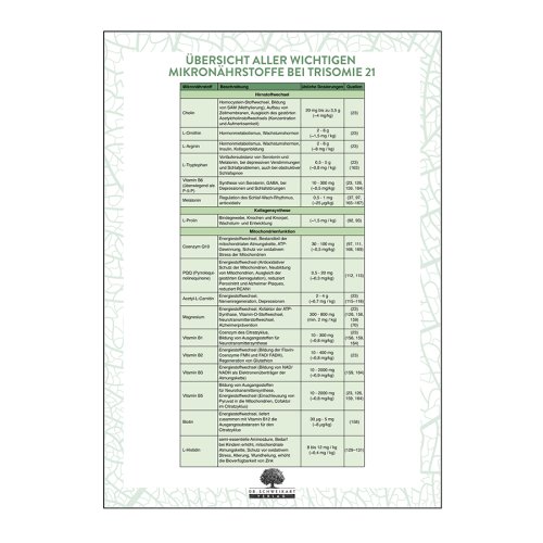 Sunday Natural Products  Trisomie 21 Targeted Nutritional Intervention