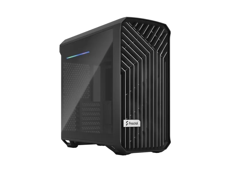 Fractal Design Torrent Compact - Tower - udvidet ATX - ingen strømforsyning (ATX) - sort TG mørk tone - USB/Lyd
